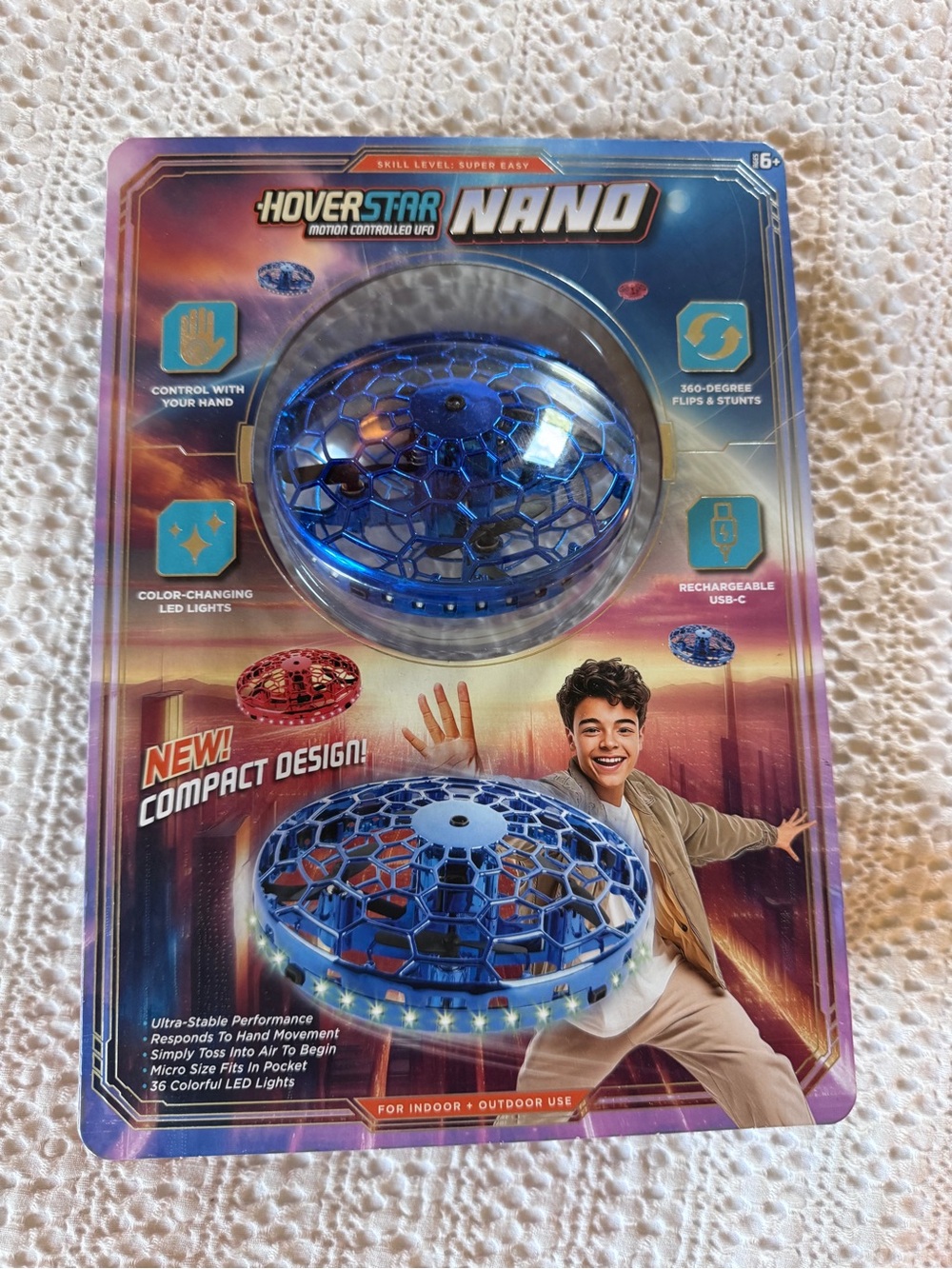 NWT Hoverstar Nano Blue Motion-Controlled Drone UFO -